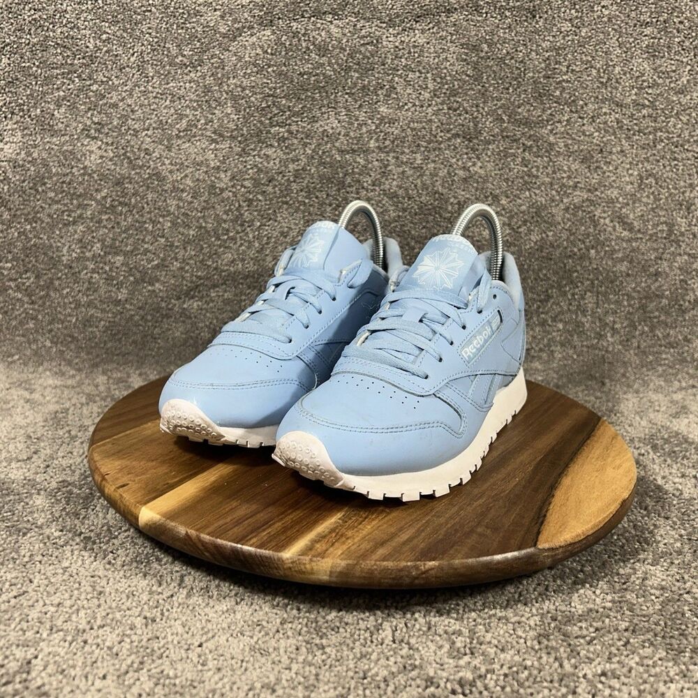 Reebok Classic EF3036  Women’s Size 7.5 Fluid Blue Leather Athletic Shoes Used - Picture 5 of 12